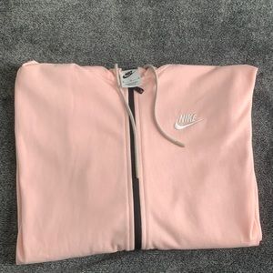 Nike Women Full Zip Light Pink Size Medium Sweater Hoodie